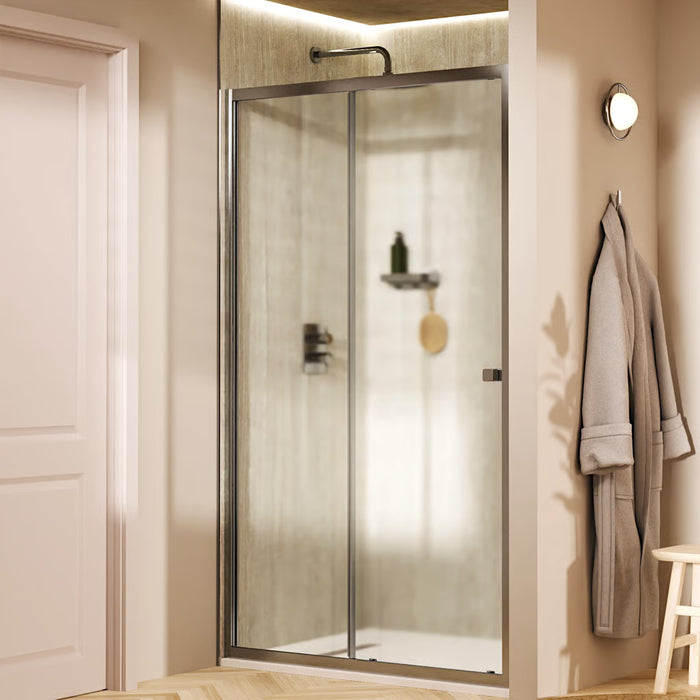 Crosswater Clear 6 Recessed Single Sliding Shower Door