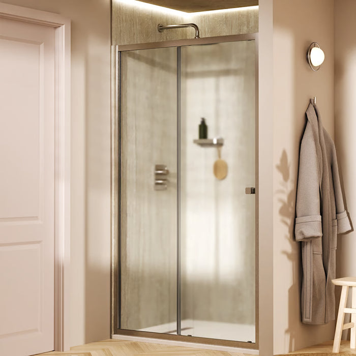 Crosswater Clear 6 Recessed Single Sliding Shower Door