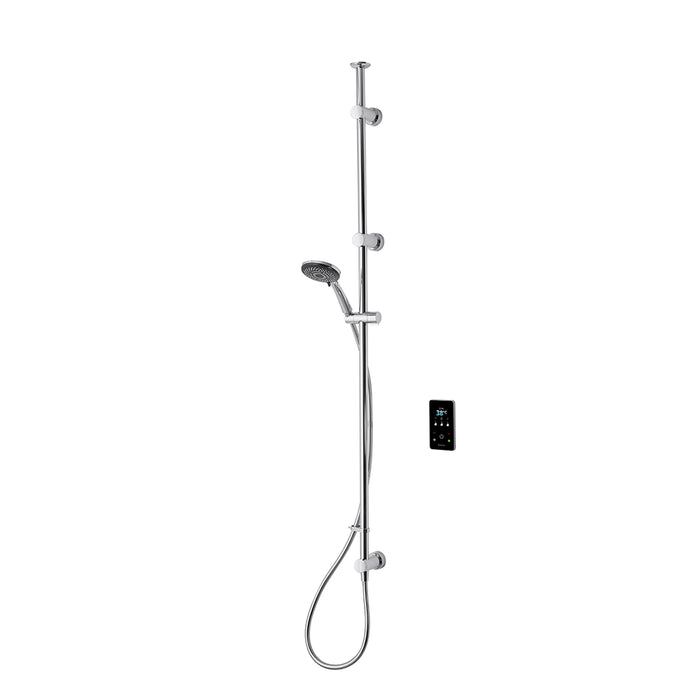 Triton ENVi Thermostatic Electric Shower with Ceiling Fed Shower Kit - Silver