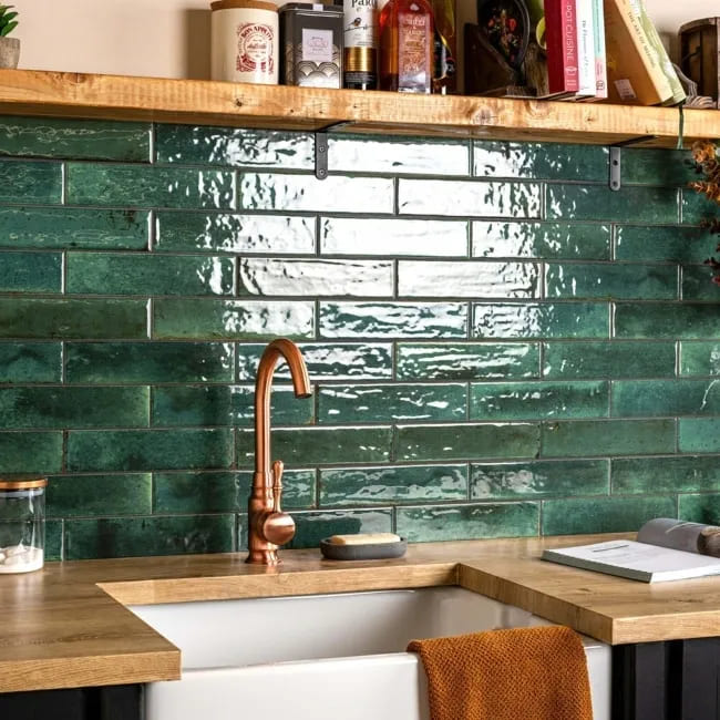 Cipresso Olive Glossy Ceramic Wall Tile