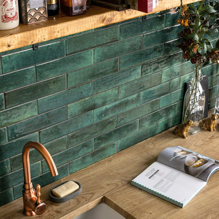 Cipresso Olive Glossy Ceramic Wall Tile