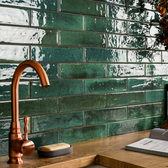 Cipresso Olive Glossy Ceramic Wall Tile