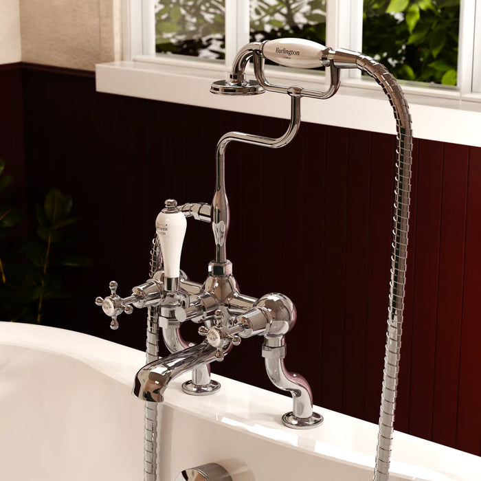Burlington Claremont Bath Shower Mixer With Handheld Kit