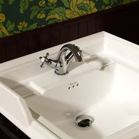 Burlington Deck Mounted Basin Mixer Tap With Claremont Handles