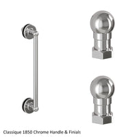 Burlington Classique 1850 Shower Door Handle And Profile Finial Pair