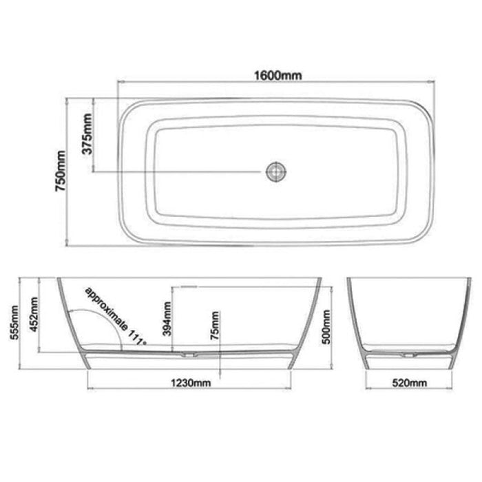 Clearwater Vicenza Piccolo Freestanding Double Ended Bath