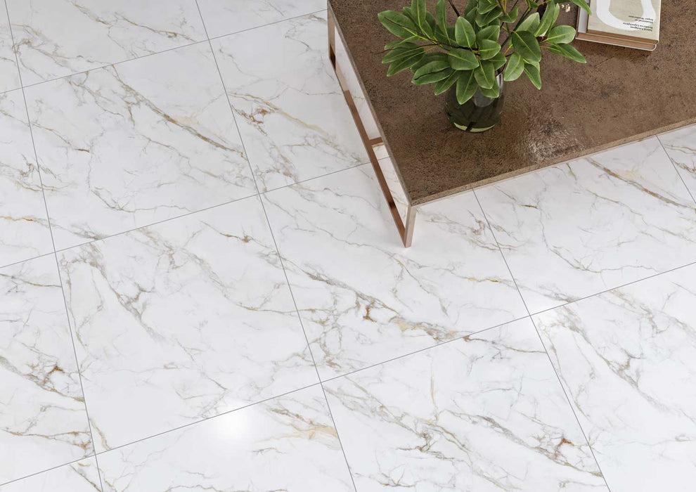 Cortona Gold Satin Porcelain Wall & Floor Tile