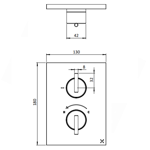 Crosswater 3ONE6 1 Outlet Shower Valve