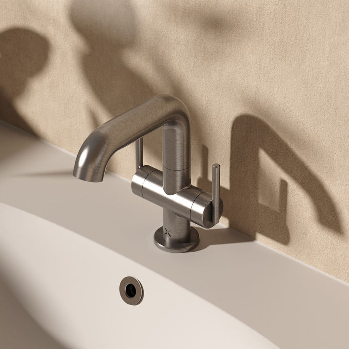 Crosswater 3ONE6 Deck Mounted 2 Side Lever Basin Mixer Tap