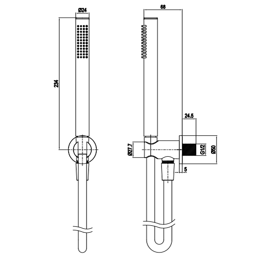 Crosswater 3ONE6 Stainless Steel Dual Outlet Thermostatic