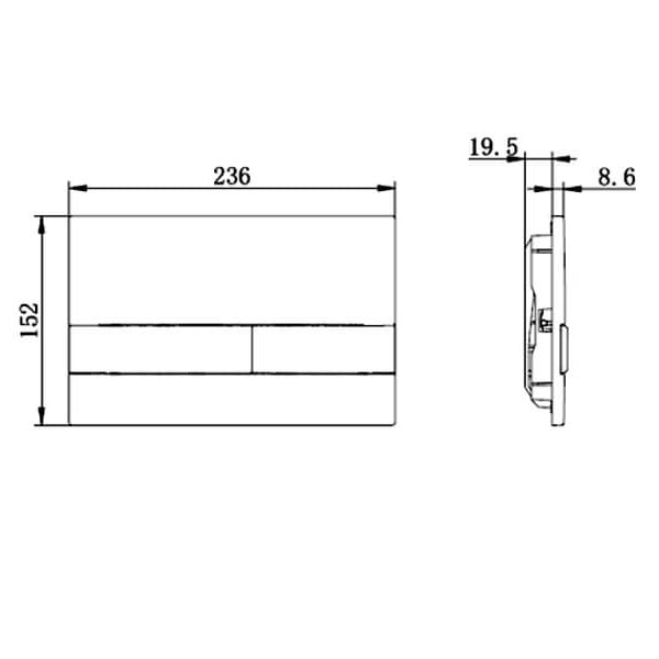 Crosswater Arena Flush Plate - Flush Plates