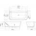 Crosswater Artist Back To Wall Double Ended Bath - 1524mm x