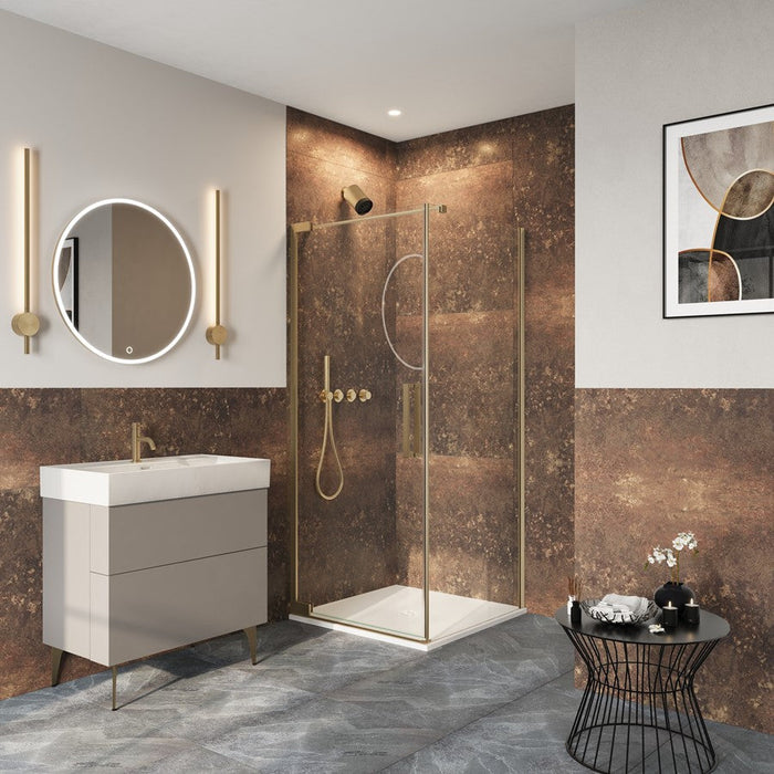 Crosswater Asura 8mm Hinged Shower Door With Side Panel