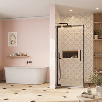 Crosswater Asura 8mm Hinged Shower Door With Side Panel
