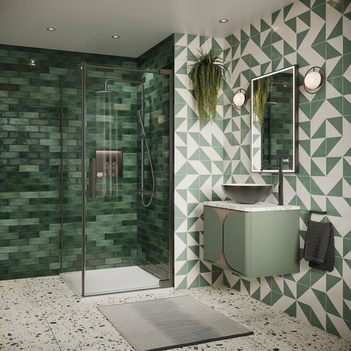 Crosswater Asura 8mm Hinged Shower Door With Side Panel