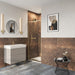 Crosswater Asura 8mm Recessed Infold Shower Door - Brushed