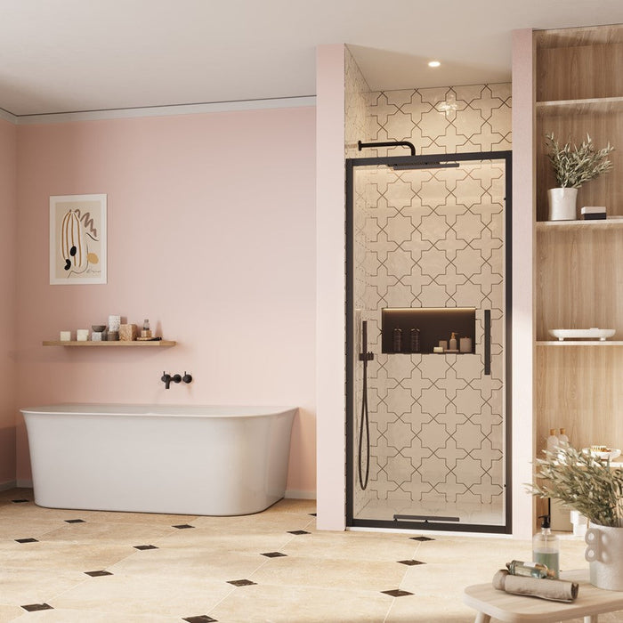 Crosswater Asura 8mm Recessed Infold Shower Door - Matt