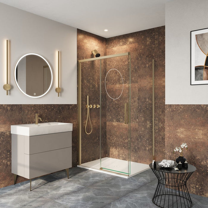 Crosswater Asura 8mm Sliding Shower Door With Side Panel