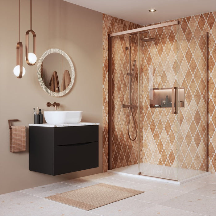 Crosswater Asura 8mm Sliding Shower Door With Side Panel