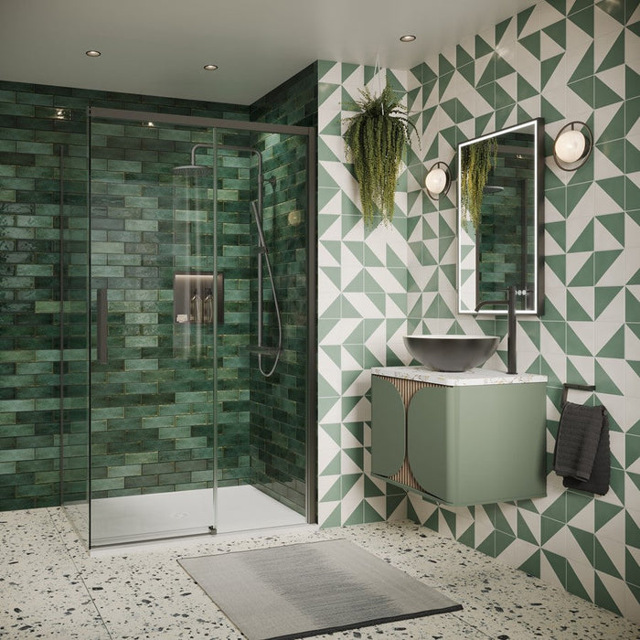 Crosswater Asura 8mm Sliding Shower Door With Side Panel