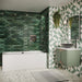 Crosswater Asura Hinged Bath Screen - 8mm Glass - 900mm