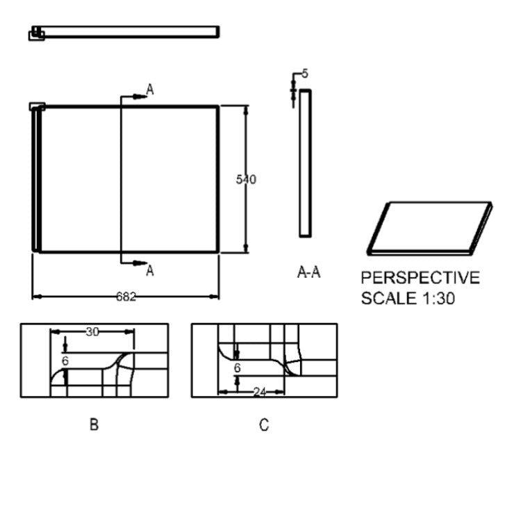 Crosswater Bath End Panel - White - Bath Panels