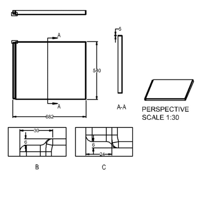 Crosswater Bath End Panel - White - Bath Panels