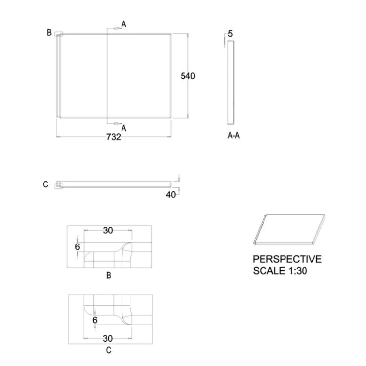 Crosswater Bath End Panel - White - Bath Panels