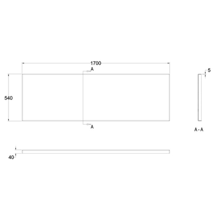 Crosswater Bath Front Panel - White - Bath Panels