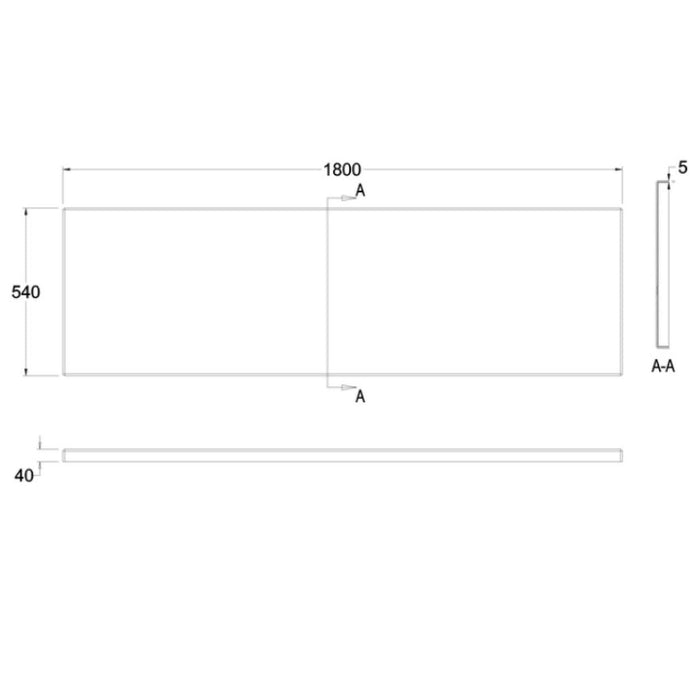 Crosswater Bath Front Panel - White - Bath Panels