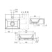 Crosswater Beck Cloakroom Wall Hung Basin With Waste - 1