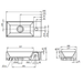 Crosswater Beck Cloakroom Wall Hung Basin With Waste - 1