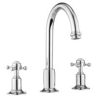 Crosswater Belgravia 3 Hole Crosshead Basin Set - Chrome