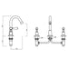Crosswater Belgravia 3 Hole Deck Mounted Lever Basin Mixer