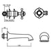 Crosswater Belgravia Bath Spout - Chrome - Bath Filler Taps