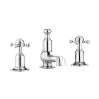 Crosswater Belgravia Crosshead 3 Tap Hole Basin Mixer Set 