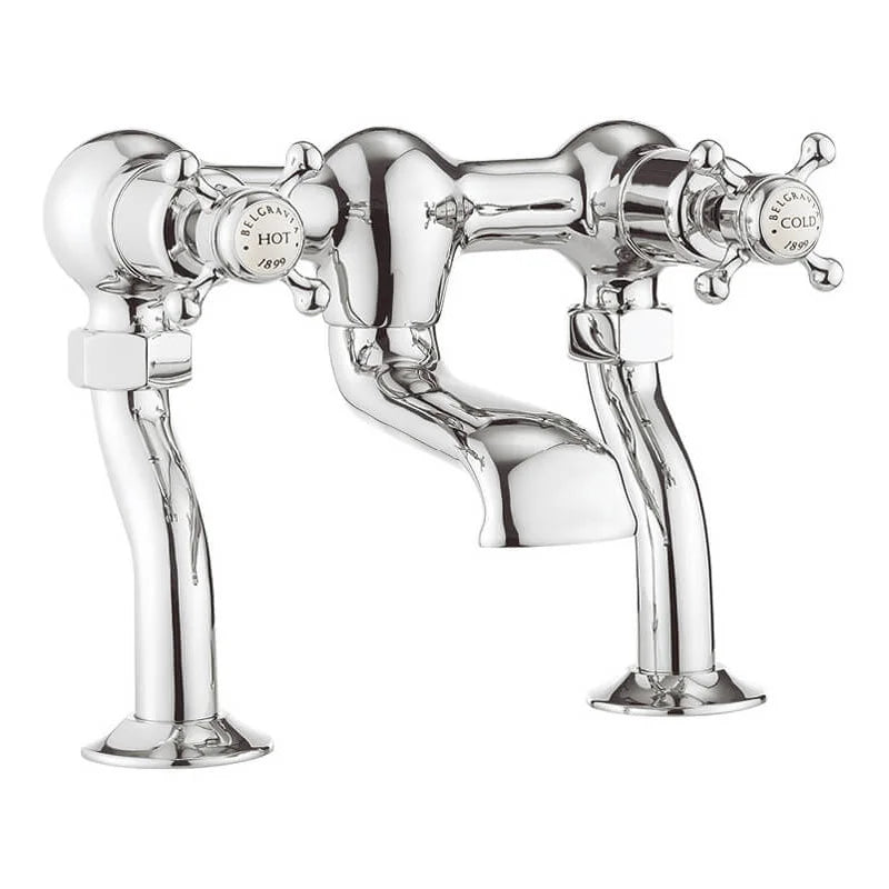 Crosswater Belgravia Crosshead Bath Filler - Chrome / Deck