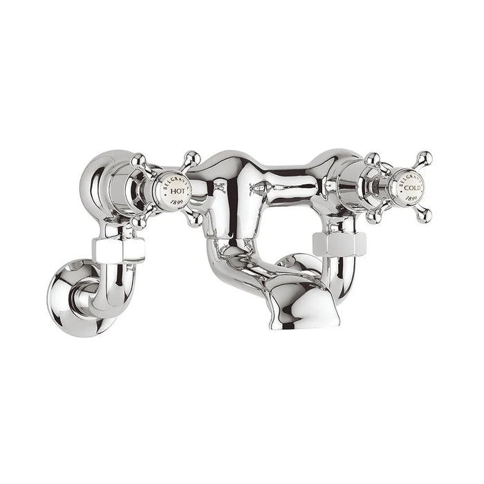 Crosswater Belgravia Crosshead Bath Filler - Chrome / Wall