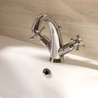 Crosswater Belgravia Crosshead High neck Monobloc Basin Mixer Tap - Chrome