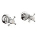 Crosswater Belgravia Crosshead Wall Stop Taps - Chrome