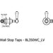 Crosswater Belgravia Lever Wall Stop Taps - Chrome - Tap