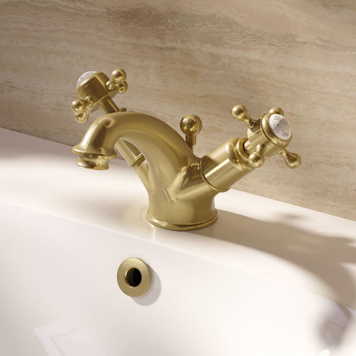 Crosswater Belgravia Luxury Crosshead Deck Mounted Mono Basin Mixer Tap