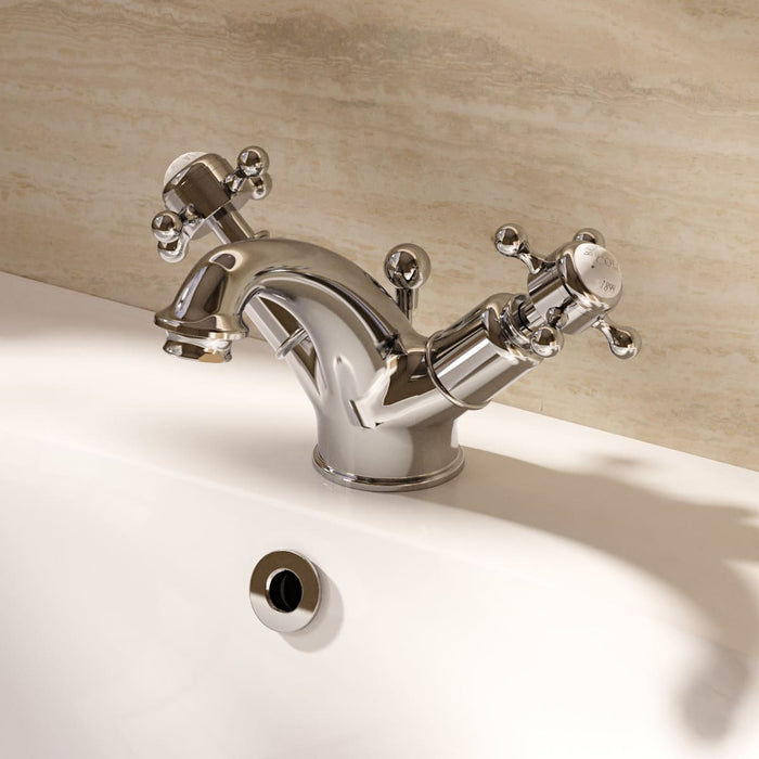Crosswater Belgravia Luxury Crosshead Deck Mounted Mono Basin Mixer Tap