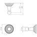 Crosswater Belgravia Single Robe Hook - Chrome - Robe Hooks