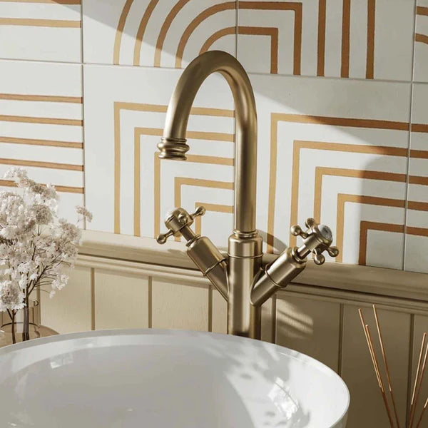 Crosswater Belgravia Deck Mounted Tall Basin Mixer Tap