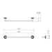Crosswater Belgravia Towel Rail Single - 600mm Long