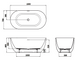 Crosswater Carne Freestanding Bath With Overflow And Waste