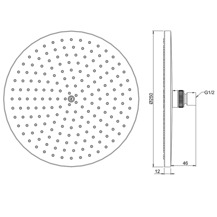 Crosswater Central Fixed Shower Head - Chrome