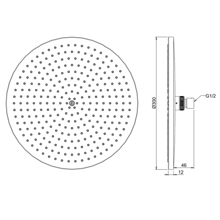 Crosswater Central Fixed Shower Head - Chrome