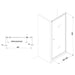 Crosswater Clear 6 Pivot Door With Side Panel - Pivot